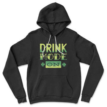 Drink Mode On Hoodie in Black color